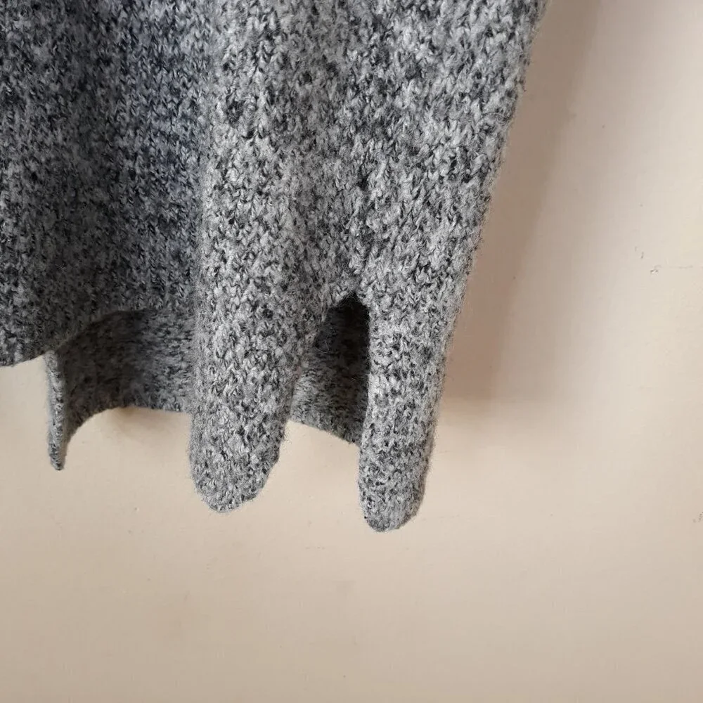J. Crew Factory Heathered Gray Longline Open Front Cardigan XL Fall Office